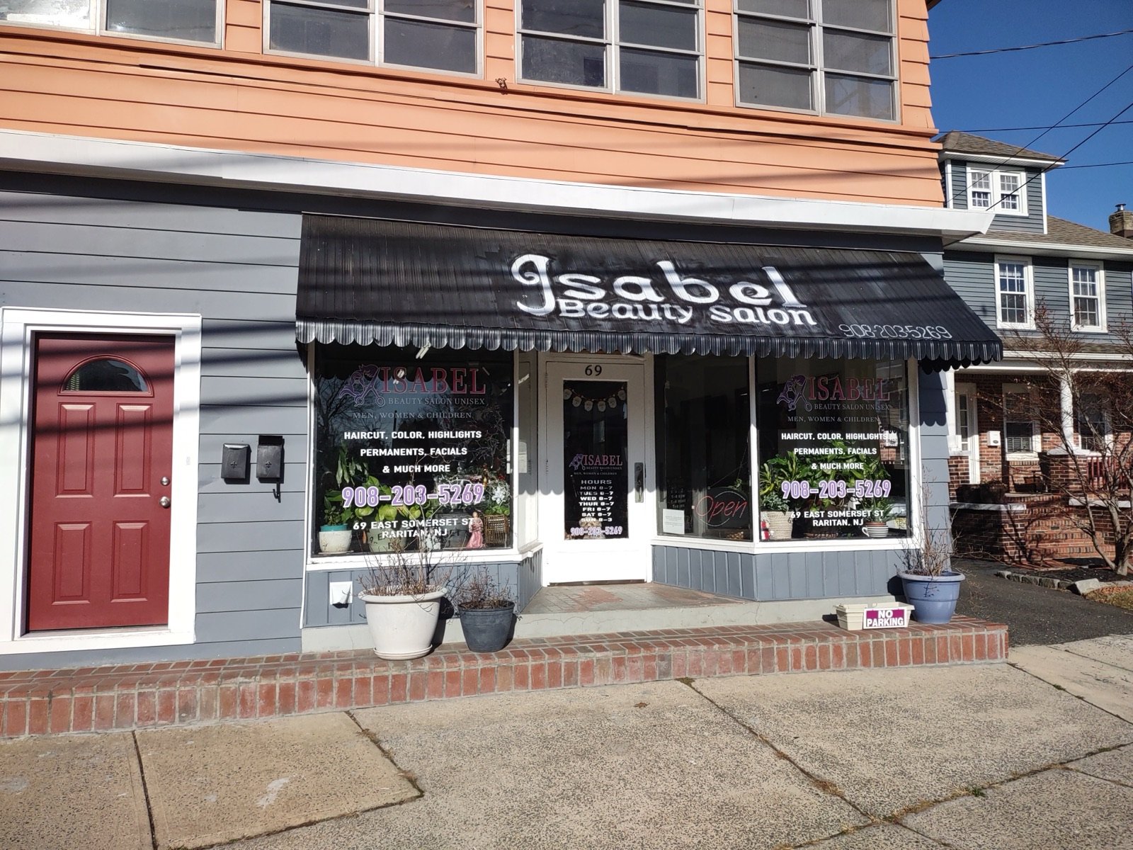 Isabel Beauty Salon storefront at 69 E Somerset St, Raritan